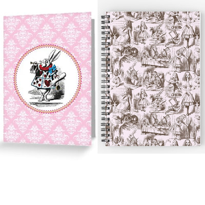 Alice in Wonderland greeting cards and notebooks by Eclectic at HeART