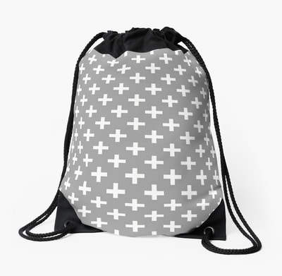 Cross Pattern drawstring bag by Eclectic at HeART
