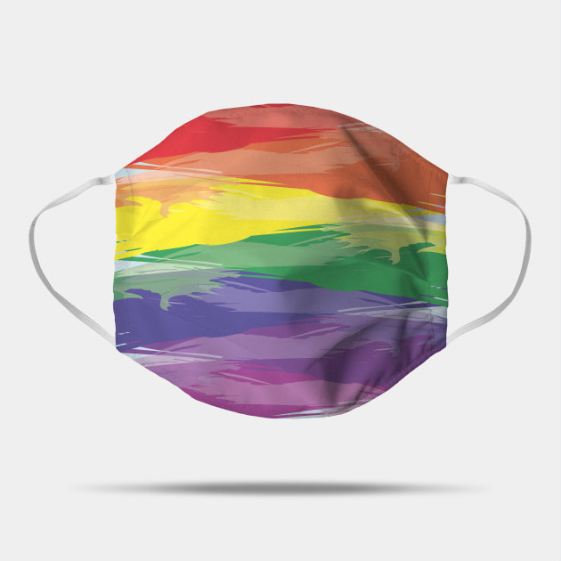 Abstract Rainbow face mask by Eclectic at HeART