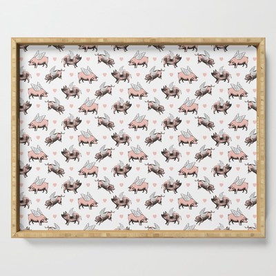 Vintage Flying Pigs serving tray by Eclectic at HeART