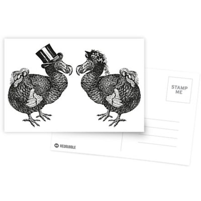 Mr and Mrs Dodo postcards by Eclectic at HeART