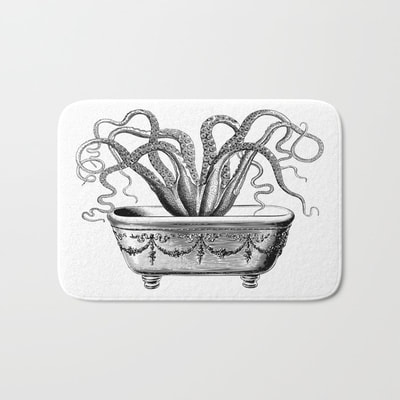 Tentacles in the Tub bath mats by Eclectic at HeART